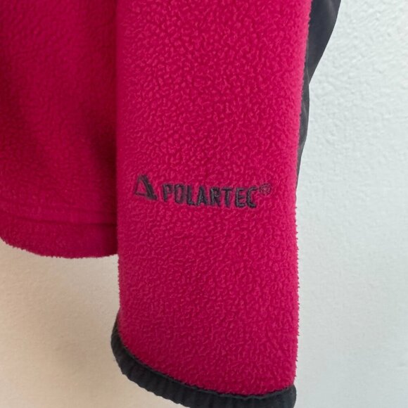 L.L.Bean Polartec Fleece Jacket SZ Medium Pink Red Warm Outdoor Hiking Cozy - Picture 3 of 6